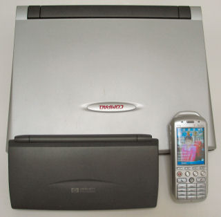 HP320LX with Compaq Aero 8000