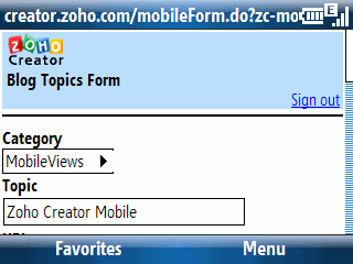 Zoho Creator Mobile