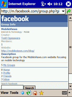 Facebook MobileViews group