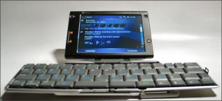 HTC Advantage with Thinkoutside Bluetooth Keyboard