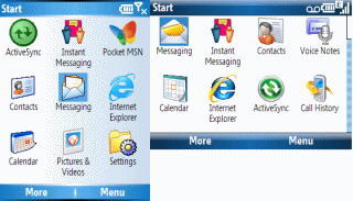 Windows Mobile Smartphone Start Menu