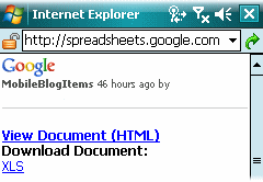 Google Spreadsheet Excel Export