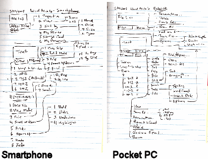 Smartphone Word vs. Pocket PC Word