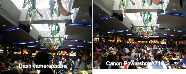Dash cameraphone vs. Canon A710IS